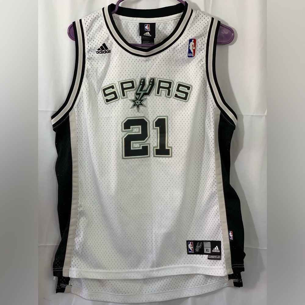 Tim Duncan San Antonio Spurs Vintage Adidas Swingman Jersey Y SZ XL 18-20.